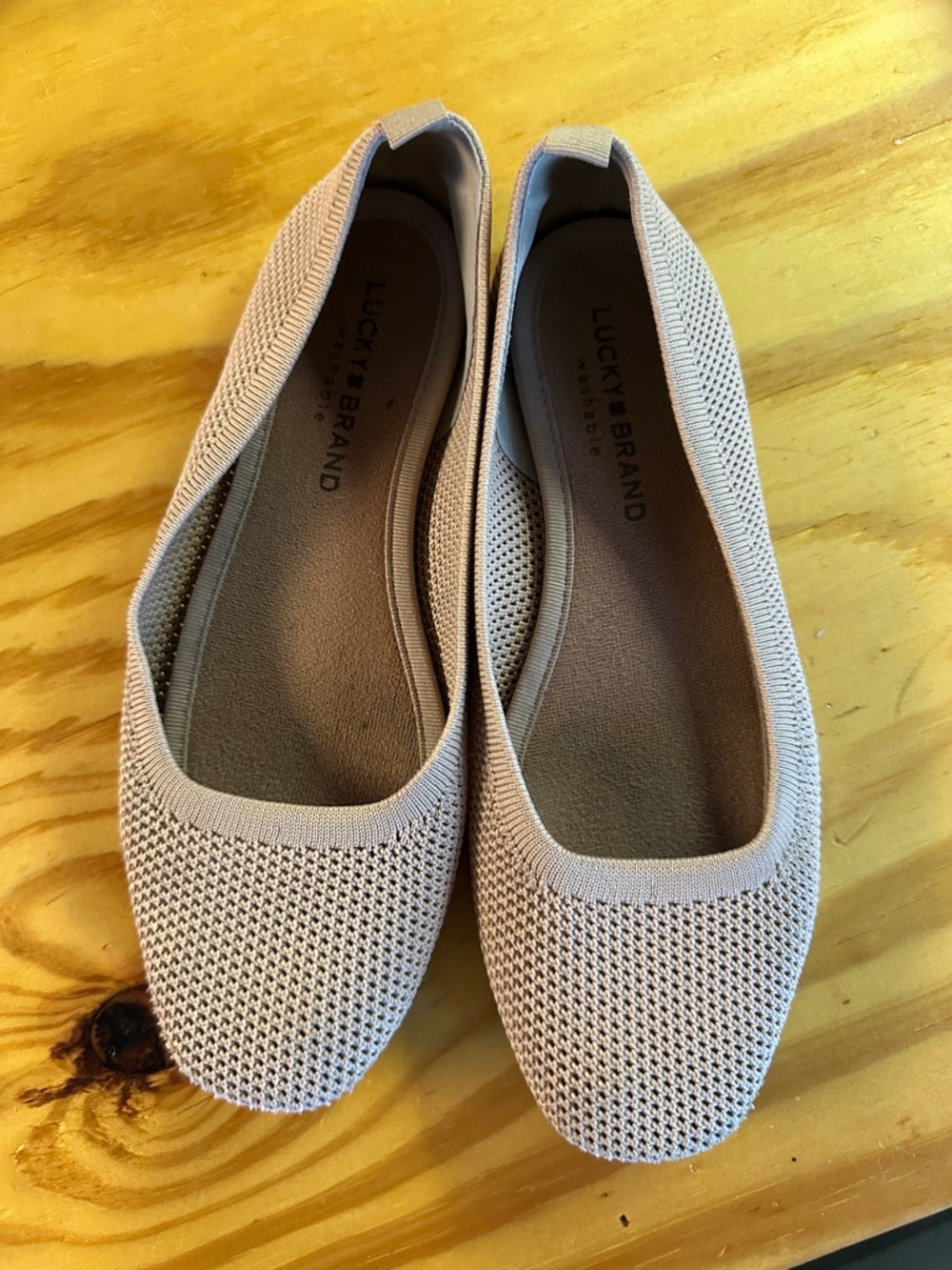 Lucky Brand Women’s Knit Ballet Flats in Blush Size 7 1/2